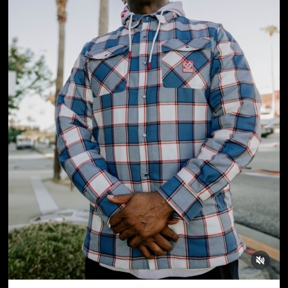 NWOT Men's Dixxon The Neighborhood Deebo Button Plaid Flannel Jacket Size 2x